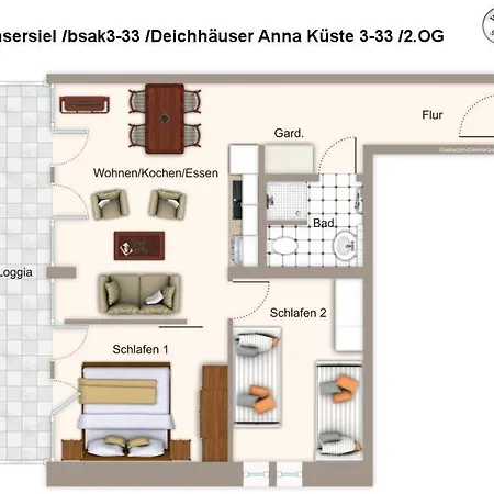 Apartment Deichhäuser Anna Küste Deichhäuser Anna Küste 3-33 Bensersiel